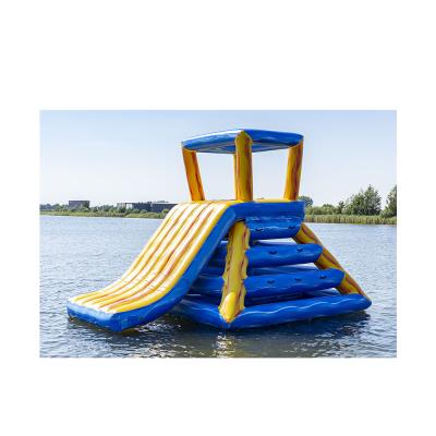 China Pool Use Inflatable Climb Tower With Slide for sale