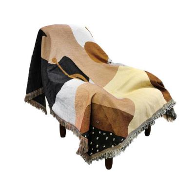 China Portable European American Style Soft Warm Cotton Sofa Throw Blankets for sale