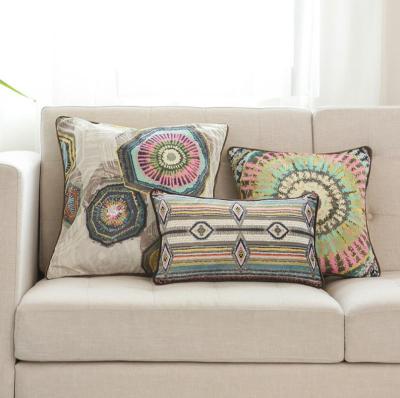 China PORTABLE Digital Printing Velvet Embroidered Plaids Sofa Cushion Cover for sale