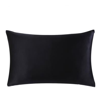 China 100% Polyester Solid Color Satin Anti-Static Pillowcases Wholesale Customizable High Quality 100% Mulberry Silk Pillowcase With Zipper for sale