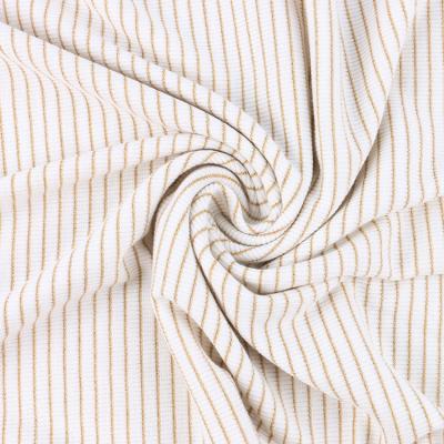 China Shrink-Resistant Spun Gold Knitted Fabric Straight Stripe Fabric For Women Dress for sale