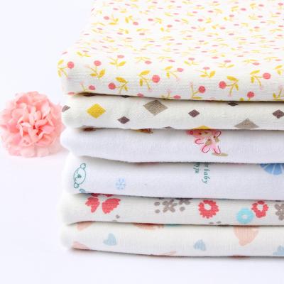 China Wholesale pure cotton printed anti-static woven fabric lot twill stock roll textile for baby clothing for sale