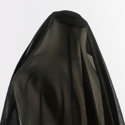 China Black Formal Islamic Arabic Multi Chiffon Shrink-Resistant High Polyester Fabric For Muslim Abaya Hijab Niqab Burqa for sale