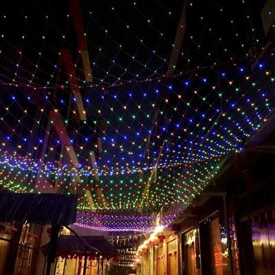 China Christmas Lights Stage 1.5x1.5M/2x3M/4x6M LED Mesh Fairy String Light Garland Christmas Electric Curtain Garland Wedding Holiday Party Light for sale