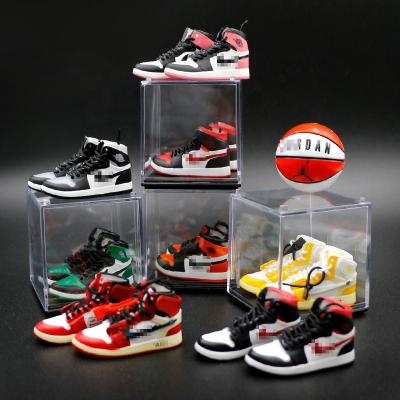 China Memories. Decoration. Promotion Hot Sale Soft PVC Key Chain Accessories Llaveros 3d Mini Sports Sneaker Aj Keychain Jor Dan Trainer Keyrings Resin Shoe for sale