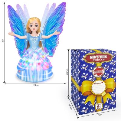 China Battery Operated Blue Princess Doll Children Toy Dance Fairy Lights Princess Electric Light Toys For Girls for sale