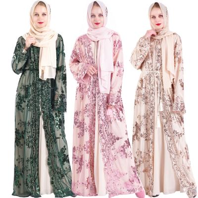 China Latest Style High Quality Polyester Islamic Clothing Luxurious Muslim Women 7-Color Customized Size for sale