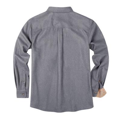 China Fashion Solid Color Front Pocket Men's Shirt Custom Made Male Soft Anti-pilling Long Sleeve Shirts Men for sale