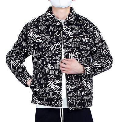 China Anti-pilling wholesale street winter stock letter printed men's jacket fashion men's jacket for sale