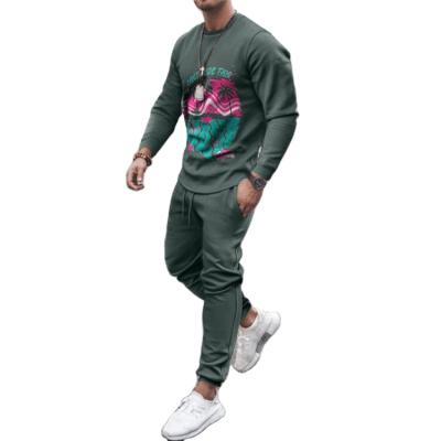 China Breathable Latest Style And High Quality Street Fashion Custom Printed Long Sleeve Slim Casual Mens Tracksuits for sale