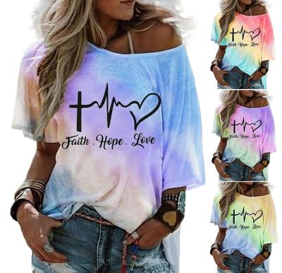 China Others Colorful Fashion Hot Selling Summer Colorful Fashion Loose and Comfortable Cool Women's T-shirts and T-shirts for sale