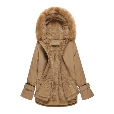 China Autumn And Winter New Style Anti-wrinkle Coat Down Lining Cotton Coat Ladies Fashion Large Size Coat for sale