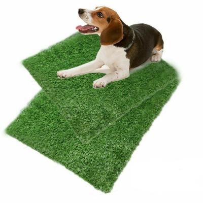 China Eco-Friendly Realistic Thick Artificial Indoor Outdoor Garden Grass Dog Grass Lawn Hedge For Dogs Pets for sale