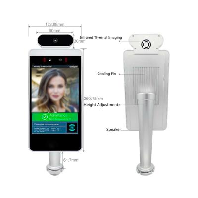 China 8 Inch Al Smart Face Recognition Body Temperature Device With Door Access Control System 8 Inch for sale