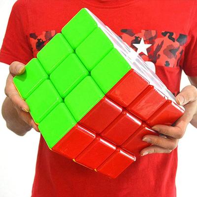 China Magic cube puzzle 3x3x3 in big cube 18cm big cube magnetic super magic educational toys of intellect big stickerless for sale