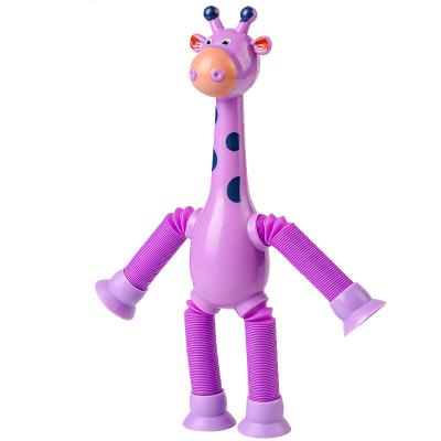 China Luminous and Ever-Changing Giraffe Telescopic Tube Puzzle Toy New Stress Relief Funny Educational Toy for sale