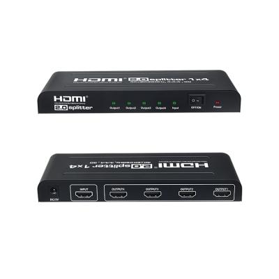 China Metal Housing Port ITE Rohs Mini 4 Hdmi Audio Splitter 1 Into 4 1X4 4K 60Hz Hdmi 3D Converter Switch 2.0V Hdcp 2.2 Video Spliter Hdmi for sale