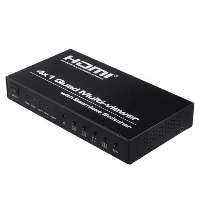 China Seamless Switcher 1080P 4 Port 4 in 1 PIP HDMI 4x1 Seamless Multiviewer Video Quad Multiviewer Switcher with IR Control for sale