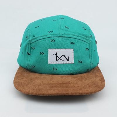 China JOINT Wholesale Custom Design Your Own 5 Panel Hats Woven Label Camp 5 Panel Hat For Men And Women for sale