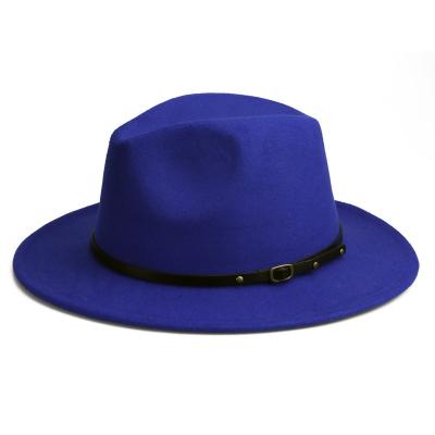 China Fashion Mens Womens Unisex Classic Wide Brim Panama Fedora Hat for sale