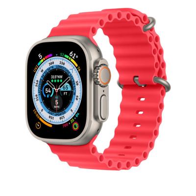 China Realease Replcement Watch Band New Arrival Silicone Ocean Quick Strap For Apple Watch 8 Ultra Silicone Watch Bands for sale