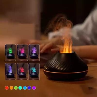 China Smell Comfortable Essential Aroma Diffuser Candlelight Air Humidifier USB Portable Air Humidifier with Color Night Light for sale