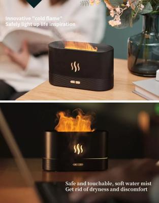 China USB Flame Sensation Diffuser Comfortable Flame Humidifier Ultrasonic Essential Oil Aroma Diffusers for sale