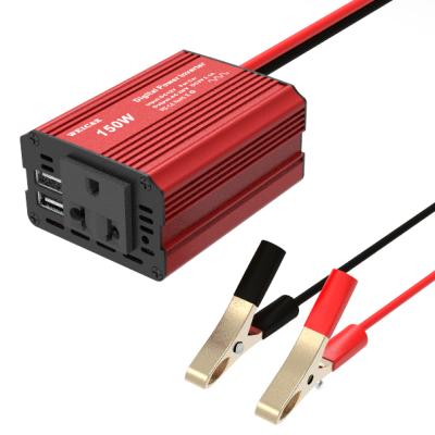 China 150W AC 12V Car Inverter Clip DC To 220V Inverter With USB Interface Portable Vehicle Power Inverter AC Converter 8*6.3*4CM for sale