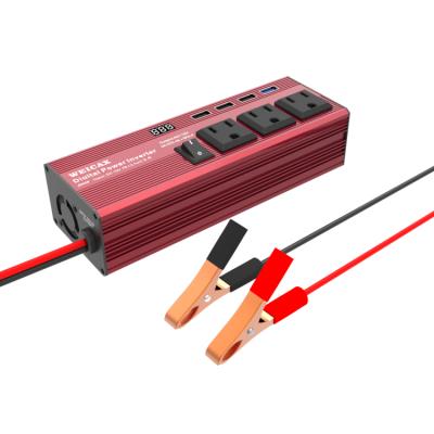 China 300W AC 12V Vehicle Power Inverter DC to 110V Inverter with USB Interface Portable Vehicle Power Inverter AC Converter 18.7X6.4X4.95 cm for sale