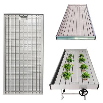 China Greenhouse Hydroponics Rolling Bench Growing Table Agriculture Vertical Ebb And Flow Plants Grow Table for sale