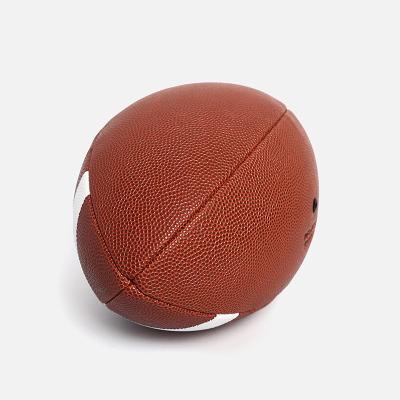 China Good Handle Latest Design Compound Leather Inflatable Machine Pitched Training American Football Rugby Ball for sale