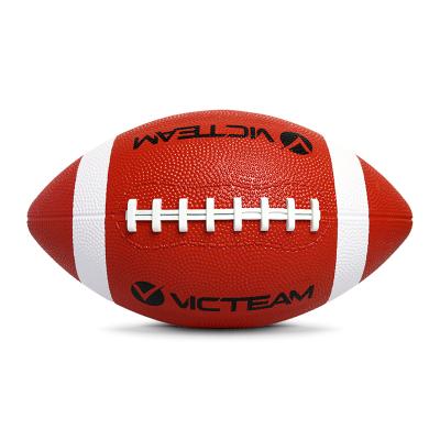 China Cheap Custom Extra Grip Logo Rubber American Football Rugby Ball For Promotion for sale