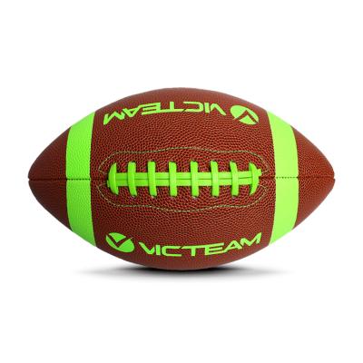 China Good Handle Good Logo Size Customized 9 PU American Football Inflatable Leather Ball 7 6 5 3 For Training for sale