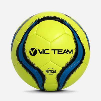 China Best Quality High Tech Matt Material PU Hybrid Wearproof Size 4 Indoor Futsal Soccer Ball For Competition for sale