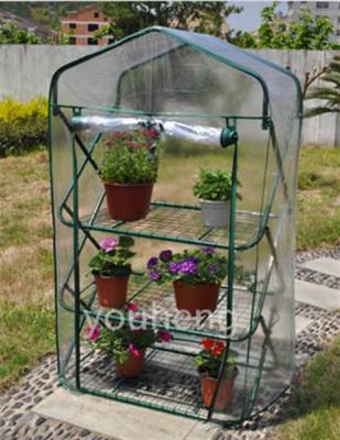 China Easily Assembled Small Green House Garden Greenhouse Folding Protable Walk In Greenhouse Shelving Shelving for sale