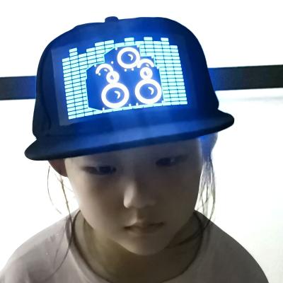 China EL lighting newcomer led sound active cap equalizer item-EL cap hot selling EL flashing cap for sale