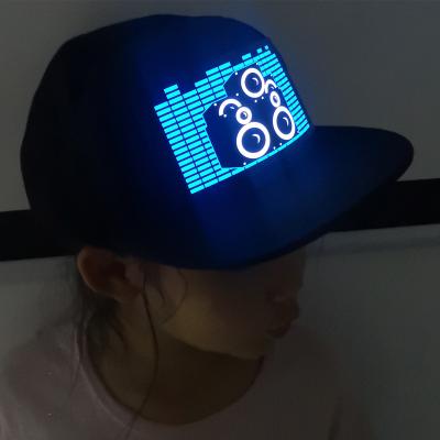 China EL Lighting Lighting Equalizer Blue Noise Activated Party Decoration Baseball Caps With Led Light for sale