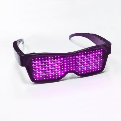 China Party Glasses Ready To Board Led Screen Shutter Programmable Glasses APP DIY Gift Led Light Glasses for sale