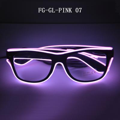 China Healthy Plastic Party Sensor LED Color EL Wire Sunglasses Carerra Style EL Neon Sunglasses for sale