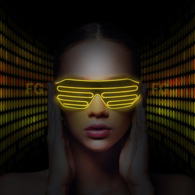 China Plastic 10 colors led shutter glass hottest night and club party led EL flasher glasses with led for sale