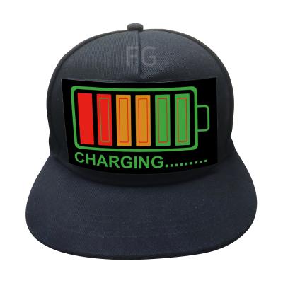 China EL Lighting LED Message Cap, LED Badge Cap, Show Time or Your Name for sale