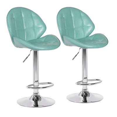 China Customized high quality modern nordic leather bar stool height adjustable swivel bar chair with arm metal for sale