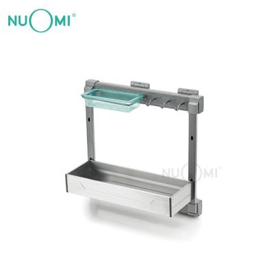 China Under Sink Cabinet Slide Basket NUOMI ALPHA Series Kitchen Cleaning Tools Stainless Steel Under Sink Basket for sale