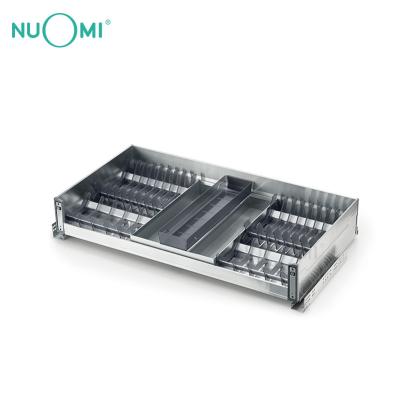 China Under Kitchen Sink Cabinet Slide Basket NUOMI ALPHA Series 2020 New Materials Superior SUS 304 Multifunctional Kitchen Basket for sale