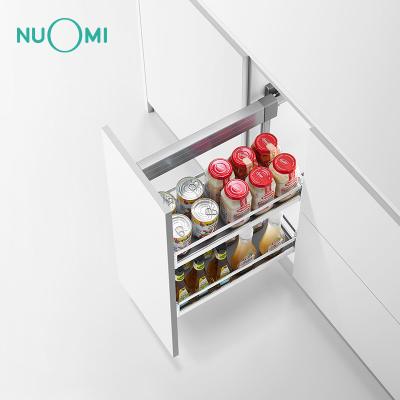 China NUOMI Deverajas Kitchen Cabinet Modern Drawer Bottle Storage Cabinet Pull Out Wire Locker for sale