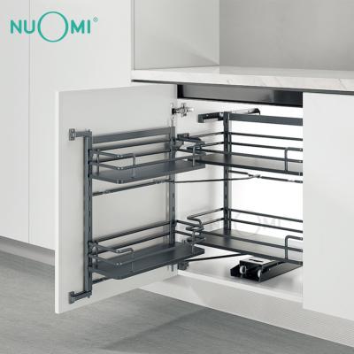 China Kichen Cabinet Basket NUOMI Majaz Series Stainless Steel Drawer Kitchen Pull Out Basket for sale