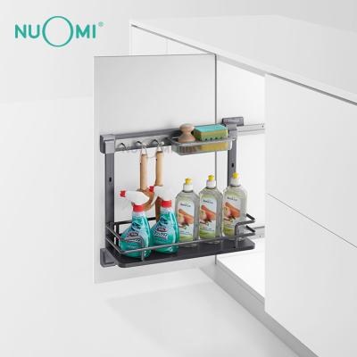 China Multifunctional Kichen Cabinet Basket NUOMI Pull Out Baskets Wire Storage Drawers Kitchen Wire Basket for sale