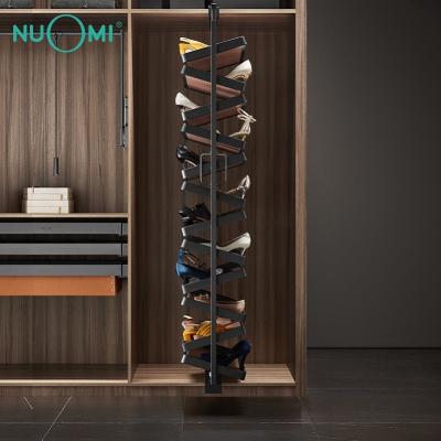 China (Size) NUOMI JADE Series Exclusive Design Rotating Wardrobe Storage Adjustable Shoes Stretch for sale