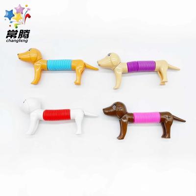 China Relieve Worry Relieve Stress Straw Stretch Stretch Noise Tubes Sensory Colorful Sensory Toy Magic Flexible Dog Dog Pipe Noise Tubes Stir Toys for sale