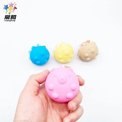 China New Eco-friendly Material Hedgehog Decompression Ball Silicone Child Bath Bubble Mini Squeeze Toy Stress Relief Other Toys for sale